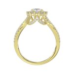 14K YELLOW GOLD 1 1/3CT ROUND DIAMOND LADIES RING(CENTER STONE ROUND DIAMOND 3/4CT) - Image 4