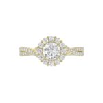14K YELLOW GOLD 1 1/3CT ROUND DIAMOND LADIES RING(CENTER STONE ROUND DIAMOND 3/4CT) - Image 6