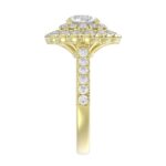 14K YELLOW GOLD 1 1/4CT ROUND DIAMOND LADIES FASHION RING(CENTER STONE ROUND DIAMOND 1/2CT) - Image 5