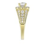 14K YELLOW GOLD 1 1/4CT ROUND DIAMOND LADIES SEMI MOUNT RING(CENTER STONE MOUNT ROUND DIAMOND 1CT - Image 6