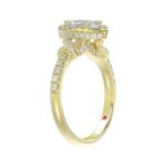 14K YELLOW GOLD 1 1/4CT ROUND/MARQUISE DIAMOND LADIES RING(CENTER STONE MARQUISE DIAMOND 3/4CT) - Image 4