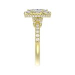 14K YELLOW GOLD 1 1/4CT ROUND/MARQUISE DIAMOND LADIES RING(CENTER STONE MARQUISE DIAMOND 3/4CT) - Image 6