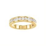 14K YELLOW GOLD 1/2CT ROUND DIAMOND LADIES BAND