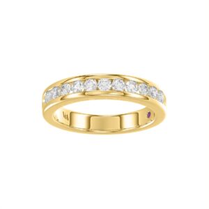 14K YELLOW GOLD 1/2CT ROUND DIAMOND LADIES BAND
