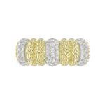 14K YELLOW GOLD 1/2CT ROUND DIAMOND LADIES BAND