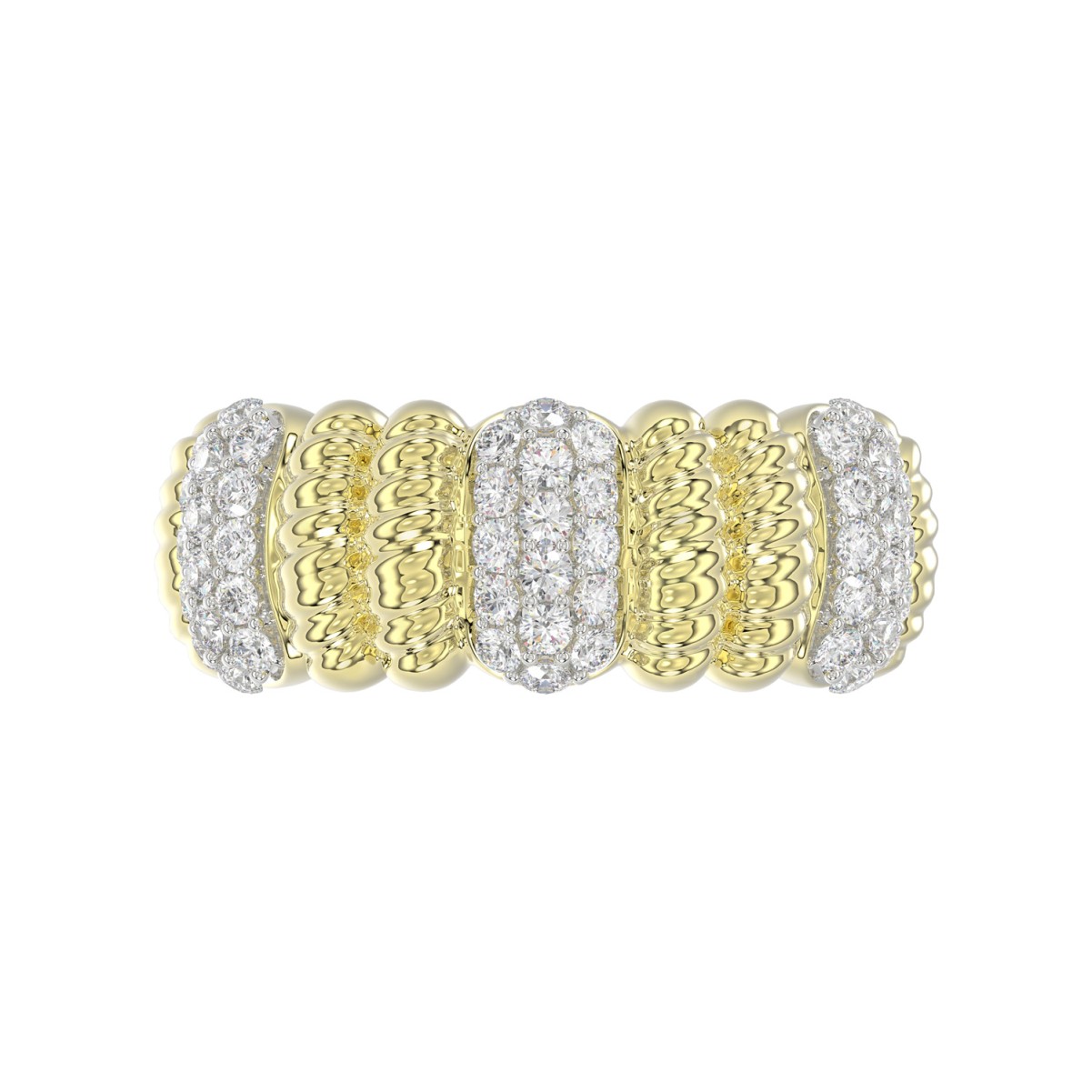 19176131_VA28030Y-1201x1201.jpg 14K YELLOW GOLD 1/2CT ROUND DIAMOND LADIES BAND - Image 1