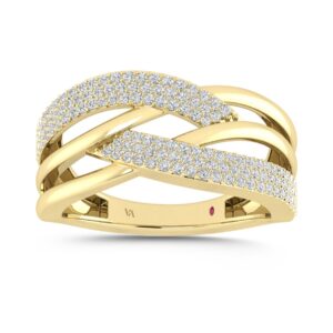 14K YELLOW GOLD 1/2CT ROUND DIAMOND LADIES RING