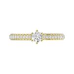 14K YELLOW GOLD 1/2CT ROUND DIAMOND LADIES RING( CENTER STONE ROUND DIAMOND 1/4CT) - Image 6