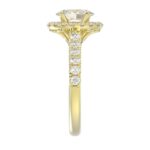 14K YELLOW GOLD 1/2CT ROUND DIAMOND LADIES SEMI MOUNT RING(CENTER STONE MOUNT OVAL DIAMOND 1CT) - Image 5