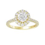 14K YELLOW GOLD 1/2CT ROUND DIAMOND LADIES SEMI MOUNT RING(CENTER STONE MOUNT ROUND DIAMOND 1CT) - Image 3