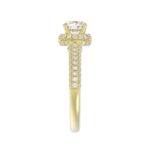 14K YELLOW GOLD 1/2CT ROUND DIAMOND LADIES SEMI MOUNT RING(CENTER STONE MOUNT ROUND DIAMOND 1CT) - Image 5