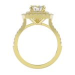 14K YELLOW GOLD 1/2CT ROUND DIAMOND LADIES SEMI MOUNT RING(CENTER STONE MOUNT ROUND DIAMOND 1CT) - Image 4