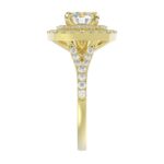 14K YELLOW GOLD 1/2CT ROUND DIAMOND LADIES SEMI MOUNT RING(CENTER STONE MOUNT ROUND DIAMOND 1CT) - Image 5