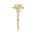 14K YELLOW GOLD 1/2CT ROUND/BAGUETTE DIAMOND LADIES SEMI MOUNT RING(CENTER STONE MOUNT OVAL DIAMOND 1CT) - Image 5