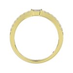 14K YELLOW GOLD 1/2CT ROUND/BAGUETTE DIAMOND LADIES WRAP RING - Image 2