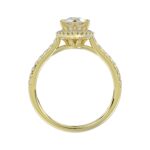 14K YELLOW GOLD 1/2CT ROUND/PEAR DIAMOND LADIES BRIDAL SET(CENTER STONE MOUNT PEAR DIAMOND 1CT) - Image 4