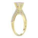 14K YELLOW GOLD 1/2CT ROUND/PRINCESS DIAMOND LADIES SEMI MOUNT RING(CENTER STONE MOUNT PRINCESS DIAMOND 1CT) - Image 3