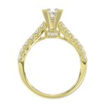 14K YELLOW GOLD 1/2CT ROUND/PRINCESS DIAMOND LADIES SEMI MOUNT RING(CENTER STONE MOUNT PRINCESS DIAMOND 1CT) - Image 5