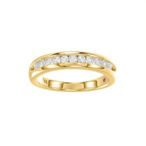 14K YELLOW GOLD 1/3CT ROUND DIAMOND LADIES BAND