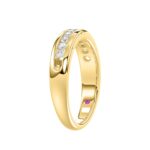 14K YELLOW GOLD 1/3CT ROUND DIAMOND LADIES BAND - Image 3