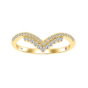 14K YELLOW GOLD 1/4CT ROUND DIAMOND LADIES RING