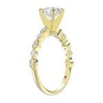 14K YELLOW GOLD 1/4CT ROUND DIAMOND LADIES SEMI MOUNT RING(CENTER STONE MOUNT ROUND DIAMOND 1CT) - Image 3