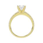 14K YELLOW GOLD 1CT ROUND DIAMOND LADIES BRIDAL SET(CENTER STONE MOUNT PRINCESS DIAMOND 1CT) - Image 4