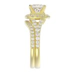 14K YELLOW GOLD 1CT ROUND DIAMOND LADIES SEMI MOUNT BRIDAL SET(CENTER STONE MOUNT PRINCESS DIAMOND 1CT) - Image 5