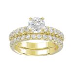 14K YELLOW GOLD 1CT ROUND DIAMOND LADIES SEMI MOUNT BRIDAL SET(CENTER STONE MOUNT ROUND DIAMOND 1CT) - Image 3