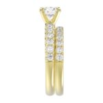 14K YELLOW GOLD 1CT ROUND DIAMOND LADIES SEMI MOUNT BRIDAL SET(CENTER STONE MOUNT ROUND DIAMOND 1CT) - Image 5