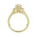 14K YELLOW GOLD 1CT ROUND DIAMOND LADIES SEMI MOUNT BRIDAL SET(CENTER STONE MOUNT ROUND DIAMOND 1CT) - Image 4