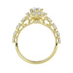 14K YELLOW GOLD 1CT ROUND DIAMOND LADIES SEMI MOUNT RING(CENTER STONE MOUNT PEAR DIAMOND 1CT) - Image 6