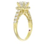 14K YELLOW GOLD 1CT ROUND DIAMOND LADIES SEMI MOUNT RING(CENTER STONE MOUNT PRINCESS DIAMOND 1CT - Image 3