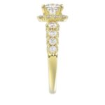 14K YELLOW GOLD 1CT ROUND DIAMOND LADIES SEMI MOUNT RING(CENTER STONE MOUNT PRINCESS DIAMOND 1CT - Image 6