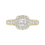 14K YELLOW GOLD 1CT ROUND DIAMOND LADIES SEMI MOUNT RING(CENTER STONE MOUNT PRINCESS DIAMOND 1CT - Image 7