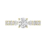 14K YELLOW GOLD 1CT ROUND DIAMOND LADIES SEMI MOUNT RING(CENTER STONE MOUNT ROUND DIAMOND 1CT) - Image 6