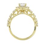 14K YELLOW GOLD 1CT ROUND/EMERALD DIAMOND LADIES SEMI MOUNT RING(CENTER STONE MOUNT EMERALD DIAMOND 1CT) - Image 4