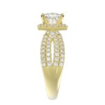 14K YELLOW GOLD 1CT ROUND/PRINCESS DIAMOND LADIES RING(CENTER STONE MOUNT PRINCESS DIAMOND 1CT) - Image 5
