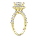 14K YELLOW GOLD 1CT ROUND/PRINCESS DIAMOND LADIES SEMI MOUNT RING(CENTER STONE MOUNT PRINCESS DIAMOND 1CT) - Image 2