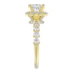 14K YELLOW GOLD 1CT ROUND/PRINCESS DIAMOND LADIES SEMI MOUNT RING(CENTER STONE MOUNT PRINCESS DIAMOND 1CT) - Image 5