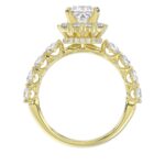14K YELLOW GOLD 1CT ROUND/PRINCESS DIAMOND LADIES SEMI MOUNT RING(CENTER STONE MOUNT PRINCESS DIAMOND 1CT) - Image 4
