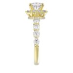 14K YELLOW GOLD 1CT ROUND/PRINCESS DIAMOND LADIES SEMI MOUNT RING(CENTER STONE MOUNT PRINCESS DIAMOND 1CT) - Image 5