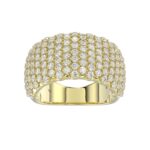 14K YELLOW GOLD 2 1/4CT ROUND DIAMOND LADIES BAND