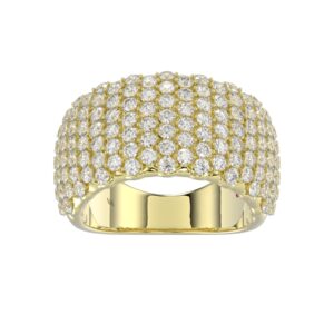 14K YELLOW GOLD 2 1/4CT ROUND DIAMOND LADIES BAND