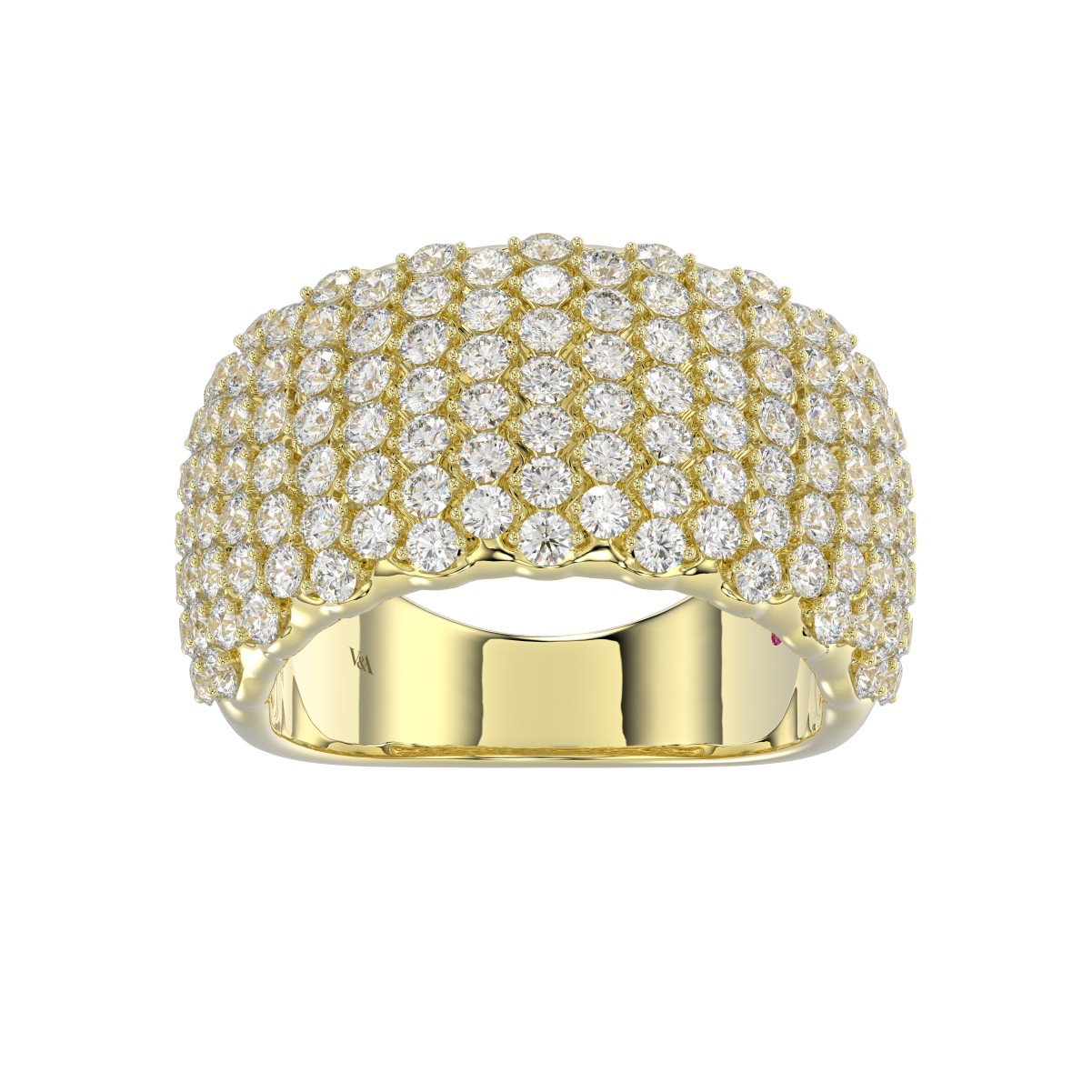 19176310_VA15540Y-1201x1201.jpg 14K YELLOW GOLD 2 1/4CT ROUND DIAMOND LADIES BAND - Image 1