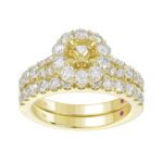 14K YELLOW GOLD 3 3/4CT ROUND DIAMOND LADIES BRIDAL SET(CENTER STONE MOUNT ROUND DIAMOND 1CT) - Image 2