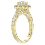 14K YELLOW GOLD 3 3/4CT ROUND DIAMOND LADIES BRIDAL SET(CENTER STONE MOUNT ROUND DIAMOND 1CT) - Image 3