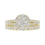 14K YELLOW GOLD 3 3/4CT ROUND DIAMOND LADIES BRIDAL SET(CENTER STONE MOUNT ROUND DIAMOND 1CT) - Image 7