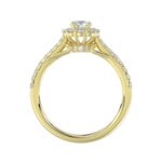 14K YELLOW GOLD 3/4CT ROUND DIAMOND LADIES RING( CENTER STONE ROUND DIAMOND 1/3CT) - Image 4