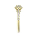 14K YELLOW GOLD 3/4CT ROUND DIAMOND LADIES RING( CENTER STONE ROUND DIAMOND 1/3CT) - Image 5